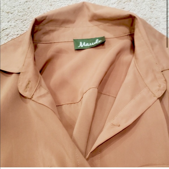 Button down 3/4 sleeve pocketed romper - Picture 2 of 3